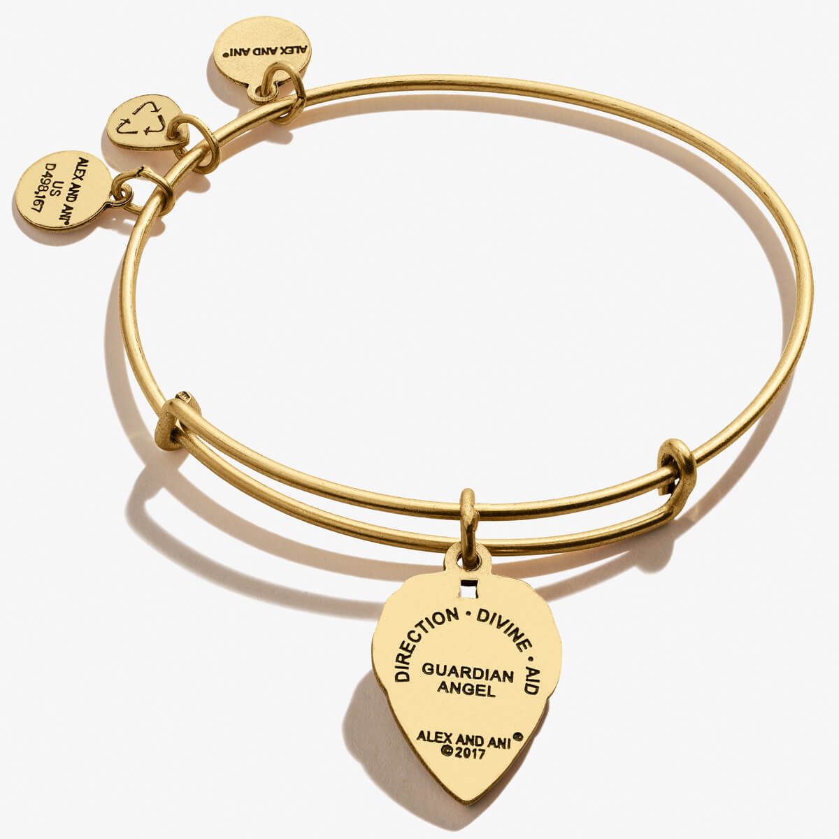 Guardian Angel Crystal Charm Bangle