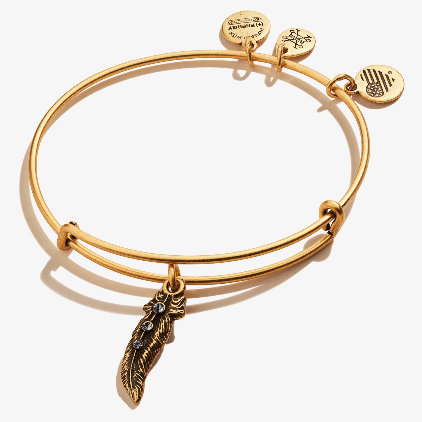 Feather Charm Bangle