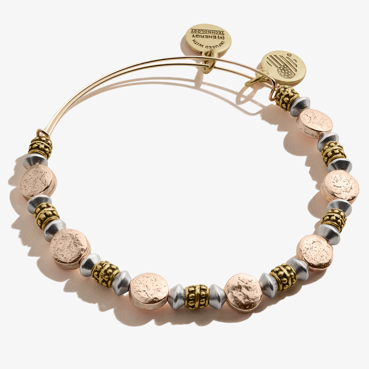 Splendor Beaded Bangle, Mixed Metals