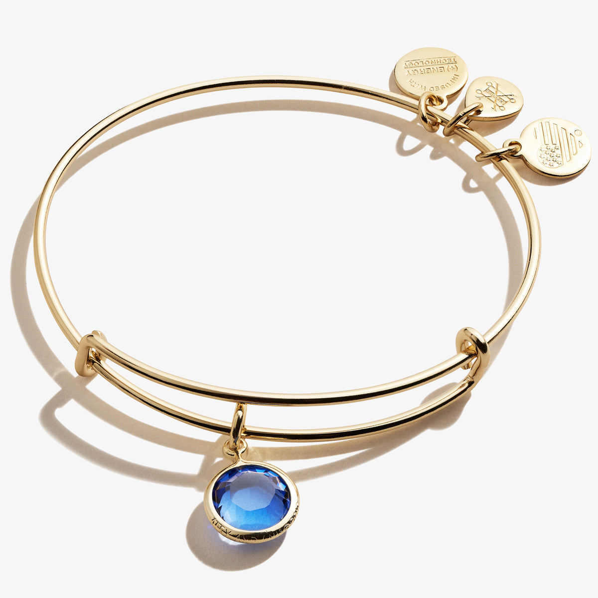 Sapphire Birthstone Charm Bangle, September