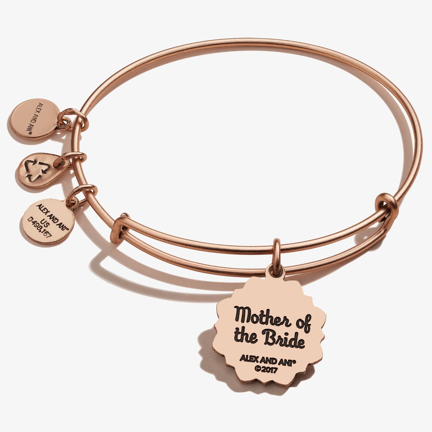 Mother of the Bride Crystal Charm Bangle