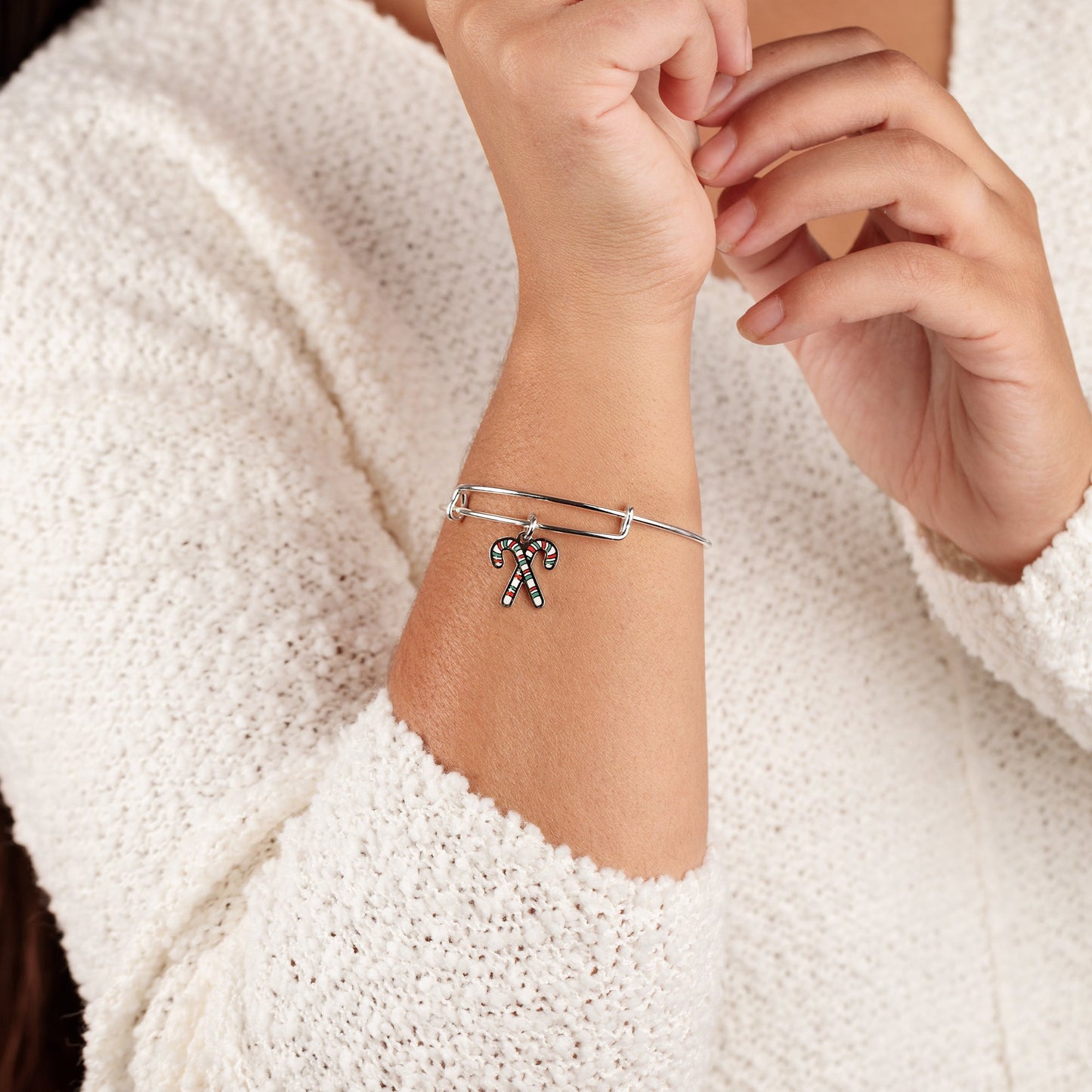 Candy Canes Charm Bangle, Color