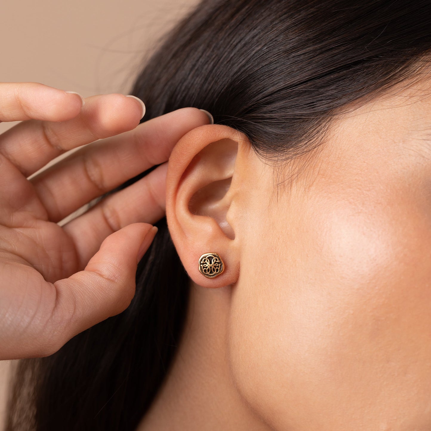 Path of Life® Molten Coin Stud Earrings