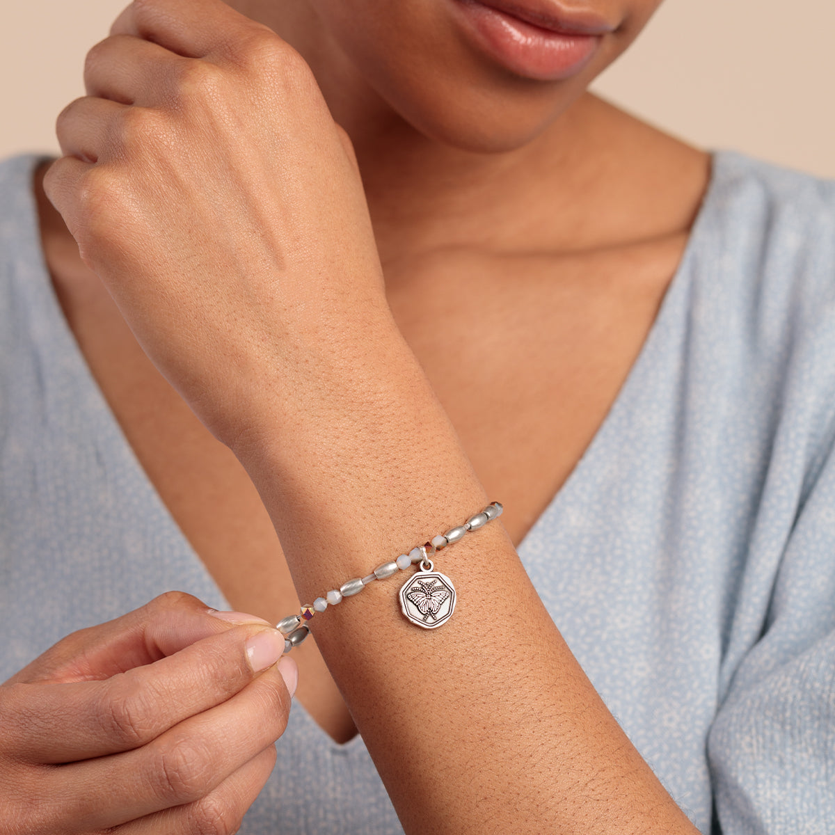 Butterfly Woman Stretch Bracelet