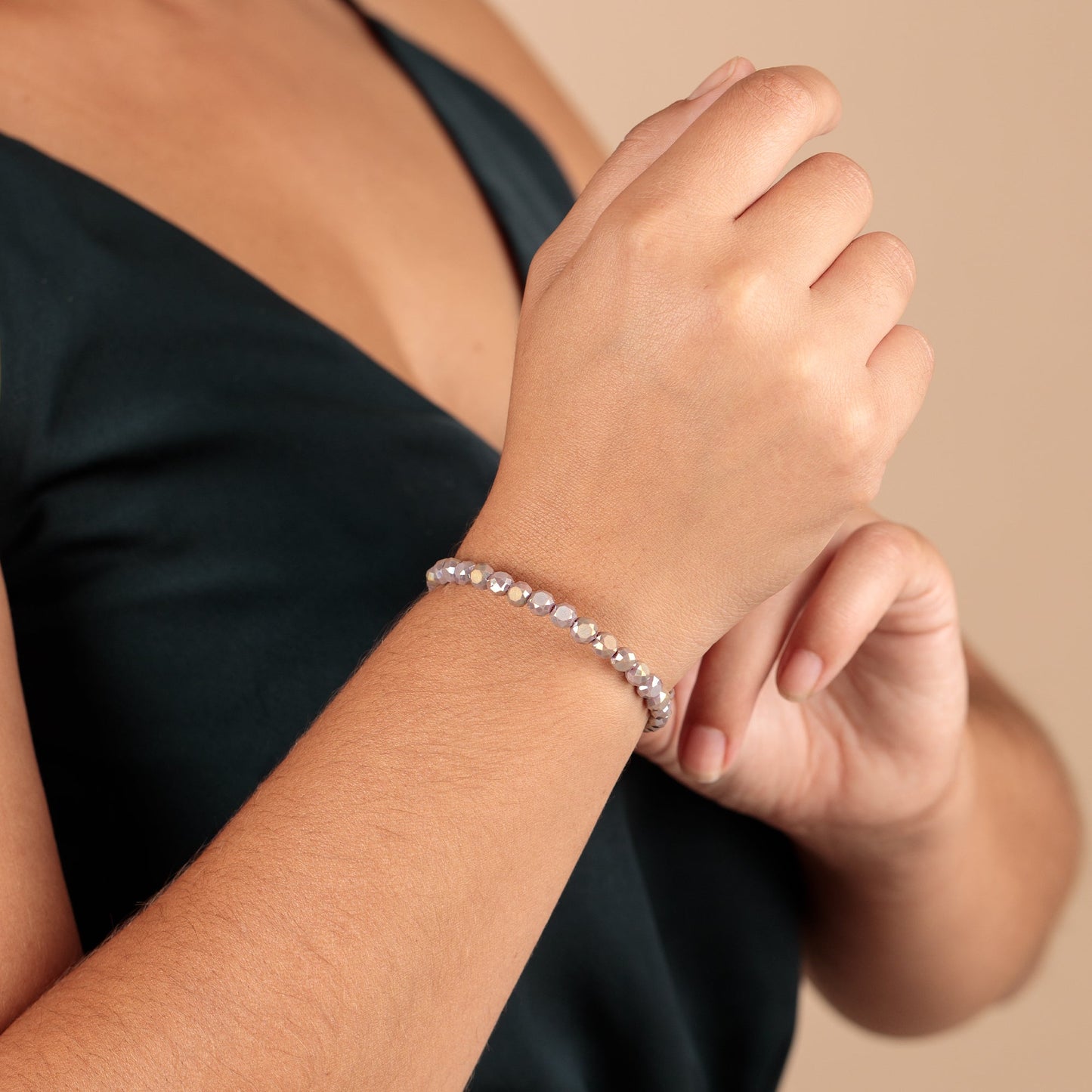 Glam Wrap Bracelet, Mauve