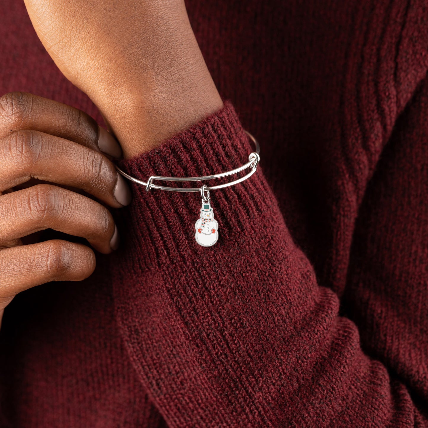 Snowman Charm Bangle