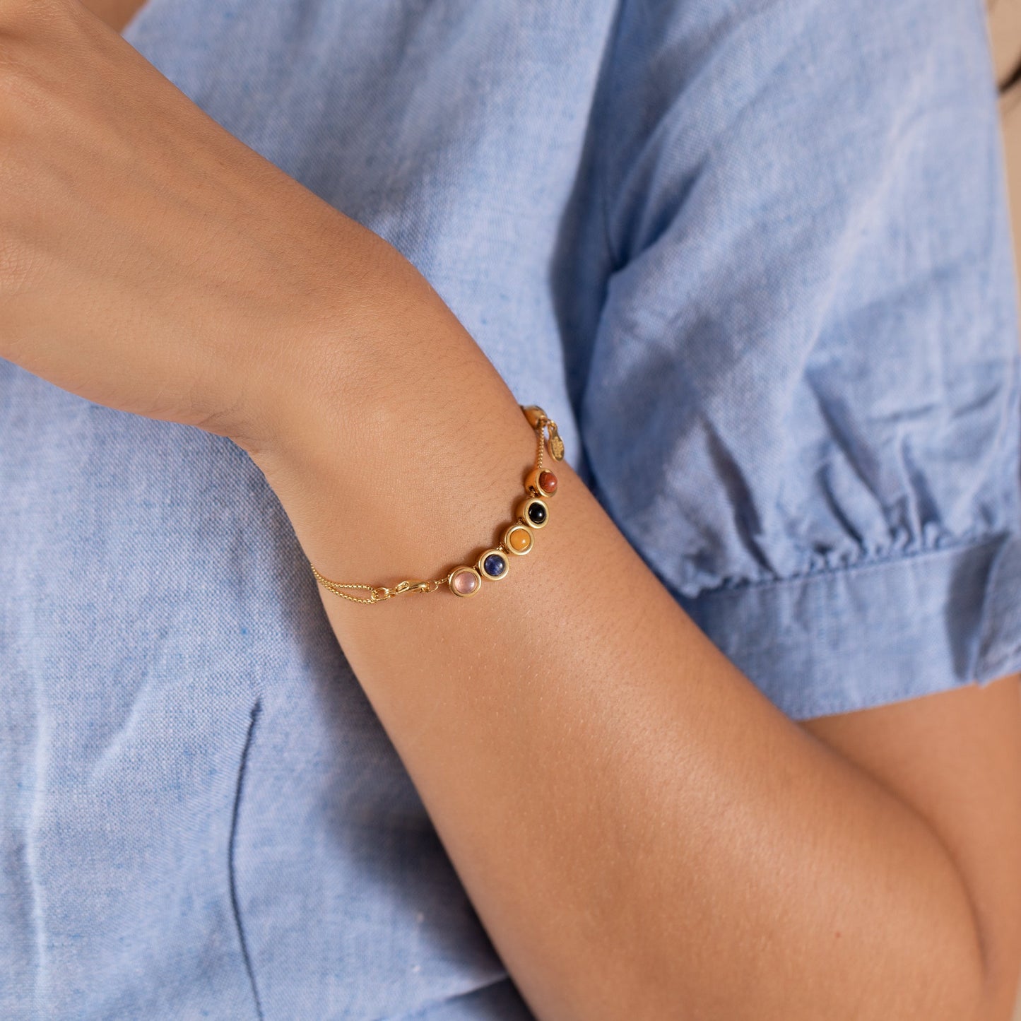 Yellow Jasper Gemstone Slider Charm