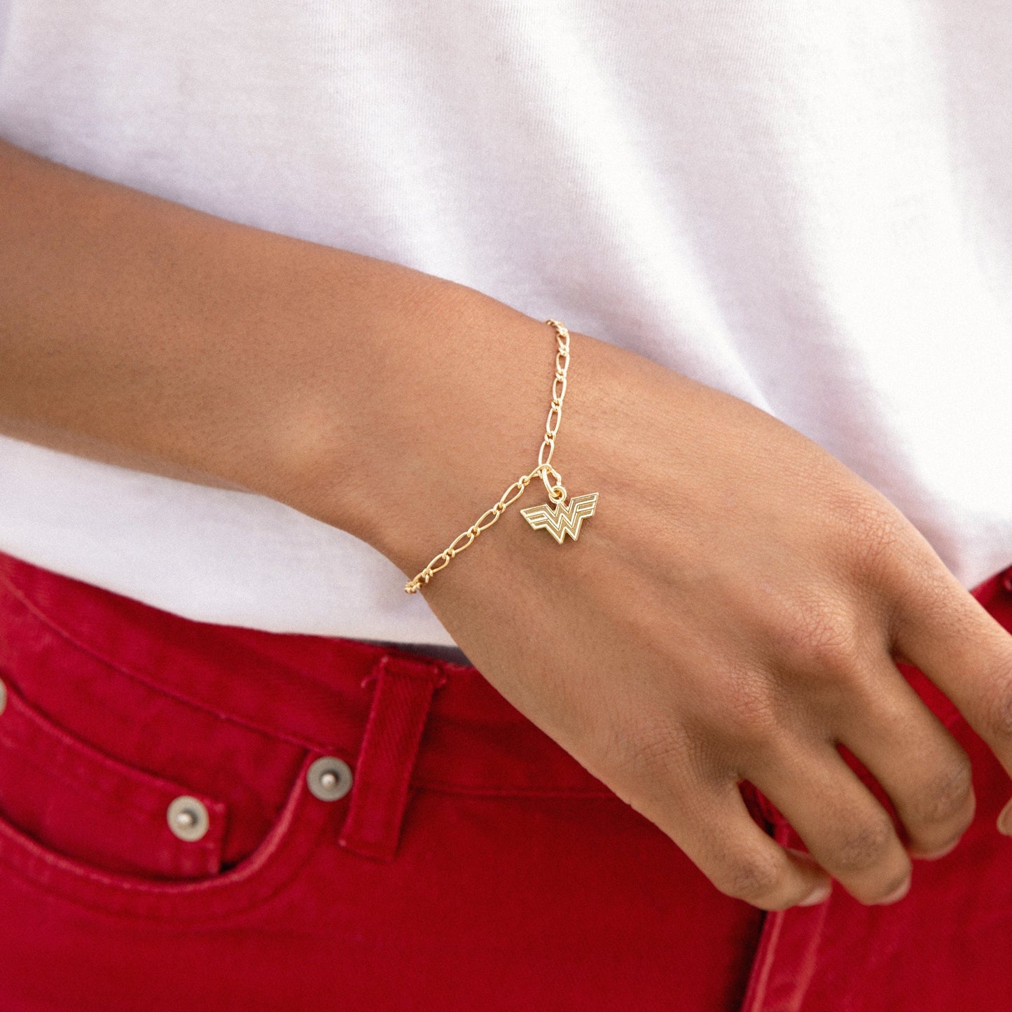 Wonder Womanâ„?Logo Stretch Bracelet