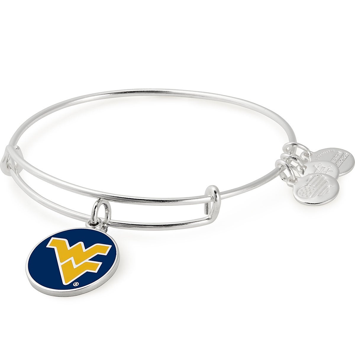 West Virginia University Logo Charm Bangle