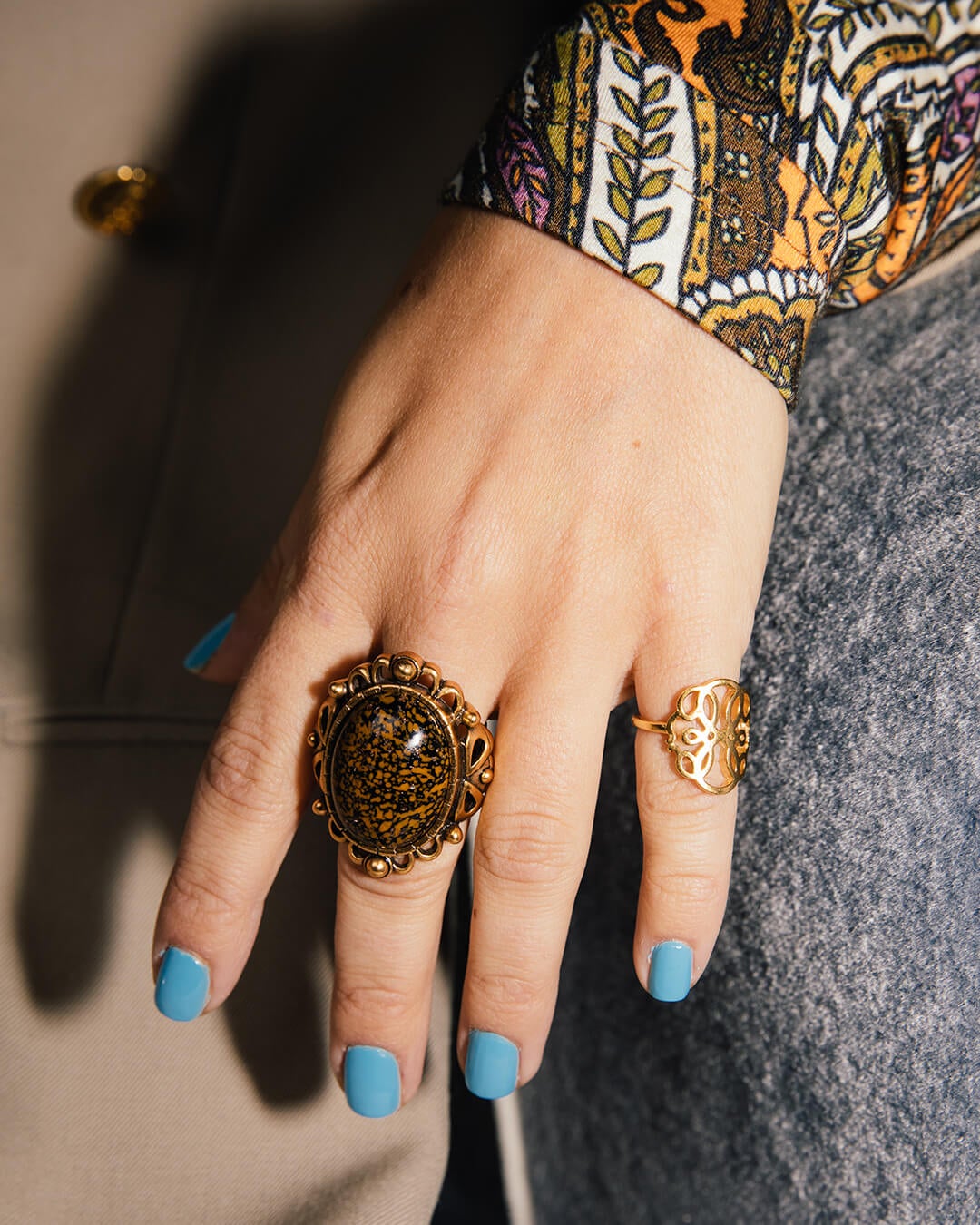 Honey Matrix Cocktail Ring