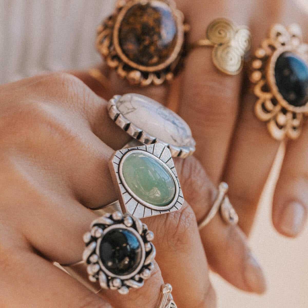 Aventurine Cocktail Ring