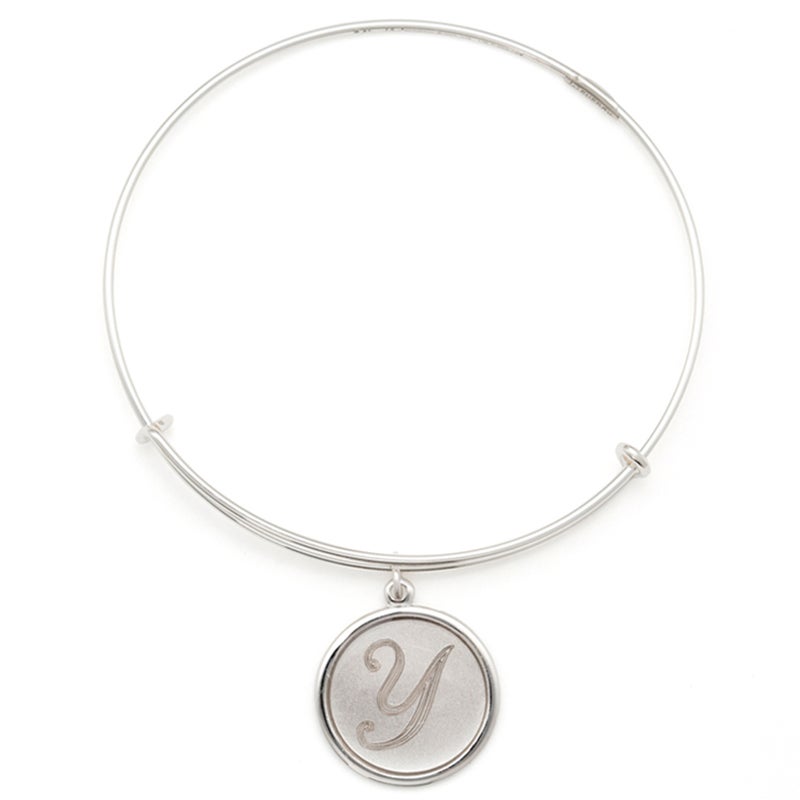 Precious Initial Y Charm Bangle