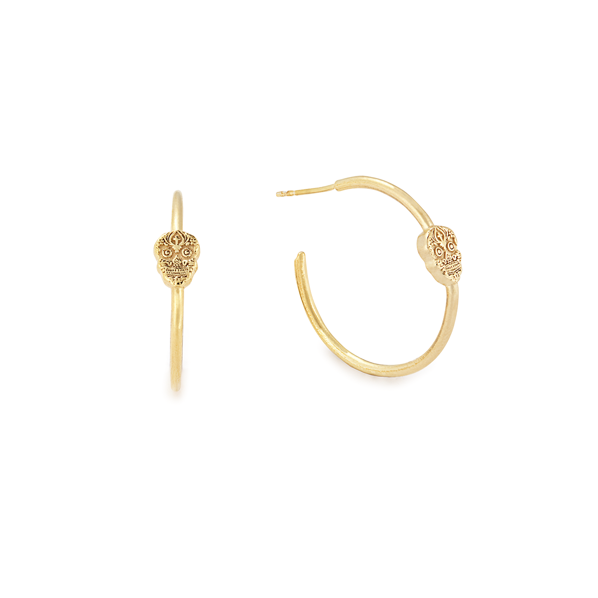 Calavera Hoop Earrings