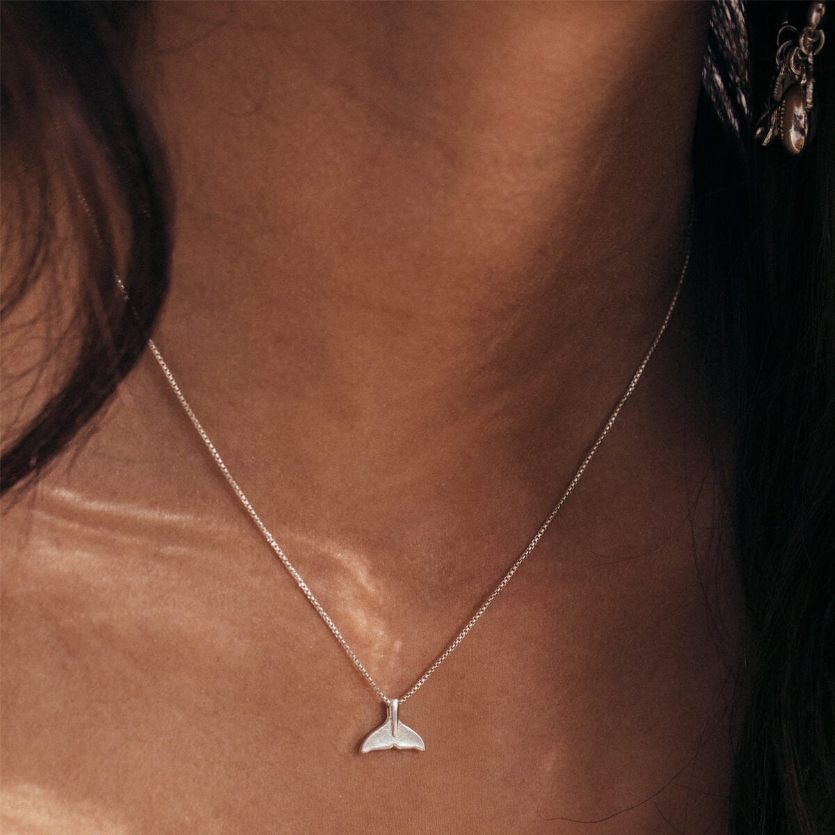 Whale Tail Charm Necklace