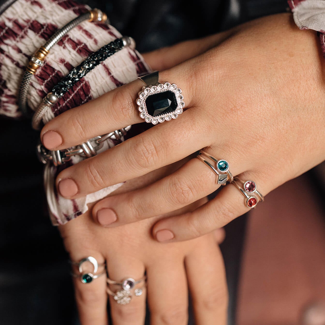 Black Emerald Cocktail Ring