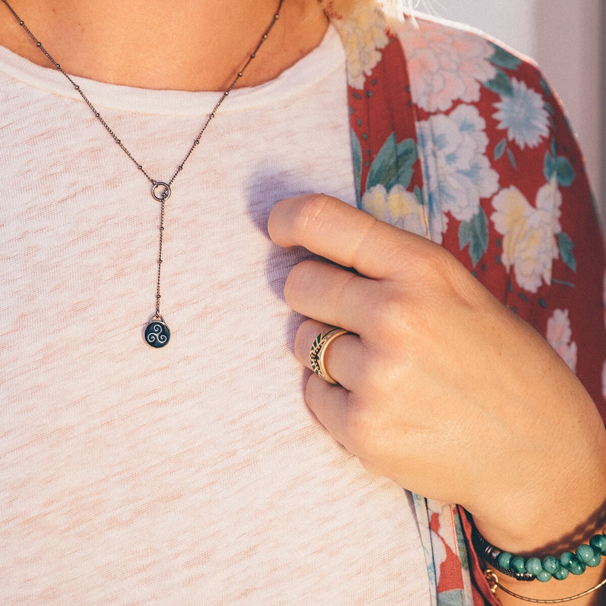 Triskelion Lariat Necklace