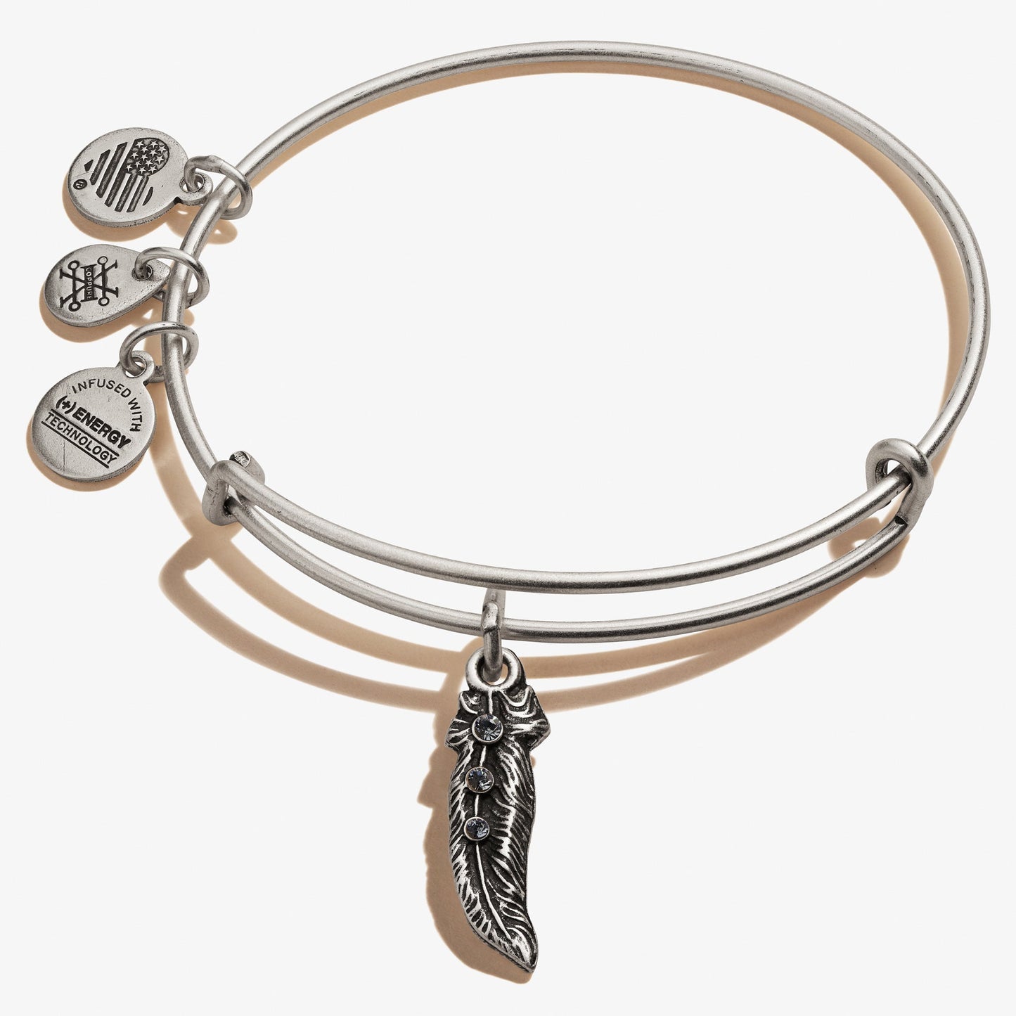 Feather Charm Bangle