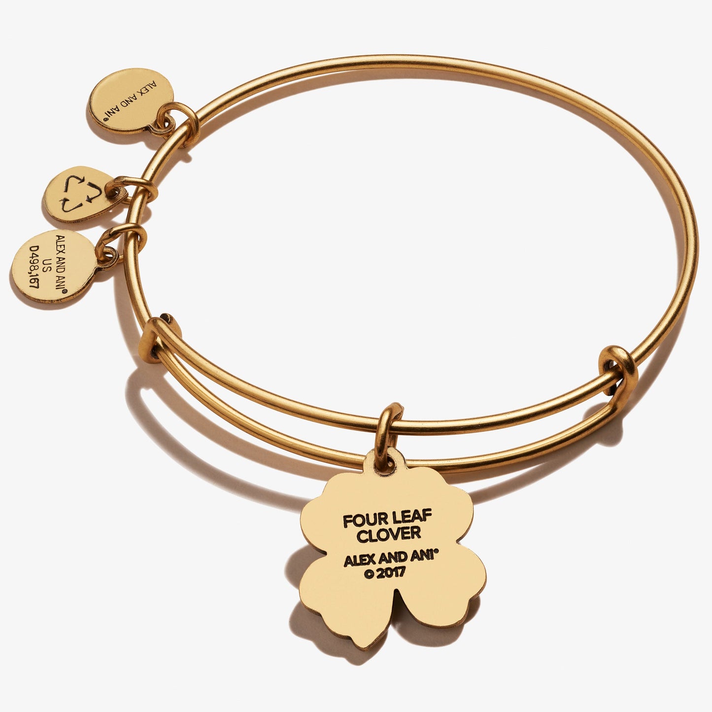 Four Leaf Clover IV Charm Bangle
