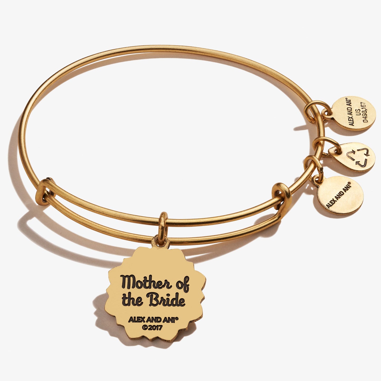 Mother of the Bride Crystal Charm Bangle