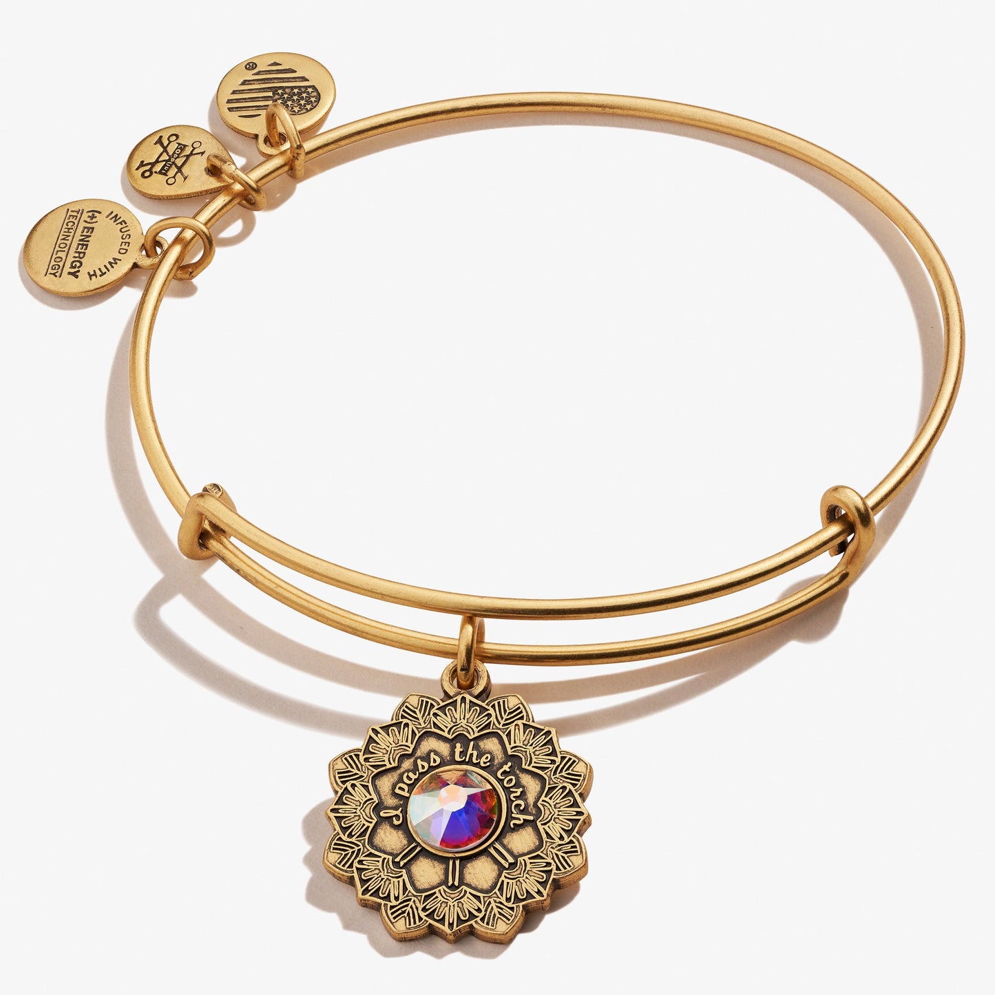 Mother of the Bride Crystal Charm Bangle