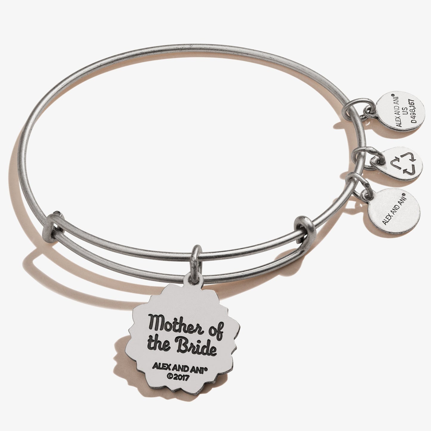 Mother of the Bride Crystal Charm Bangle