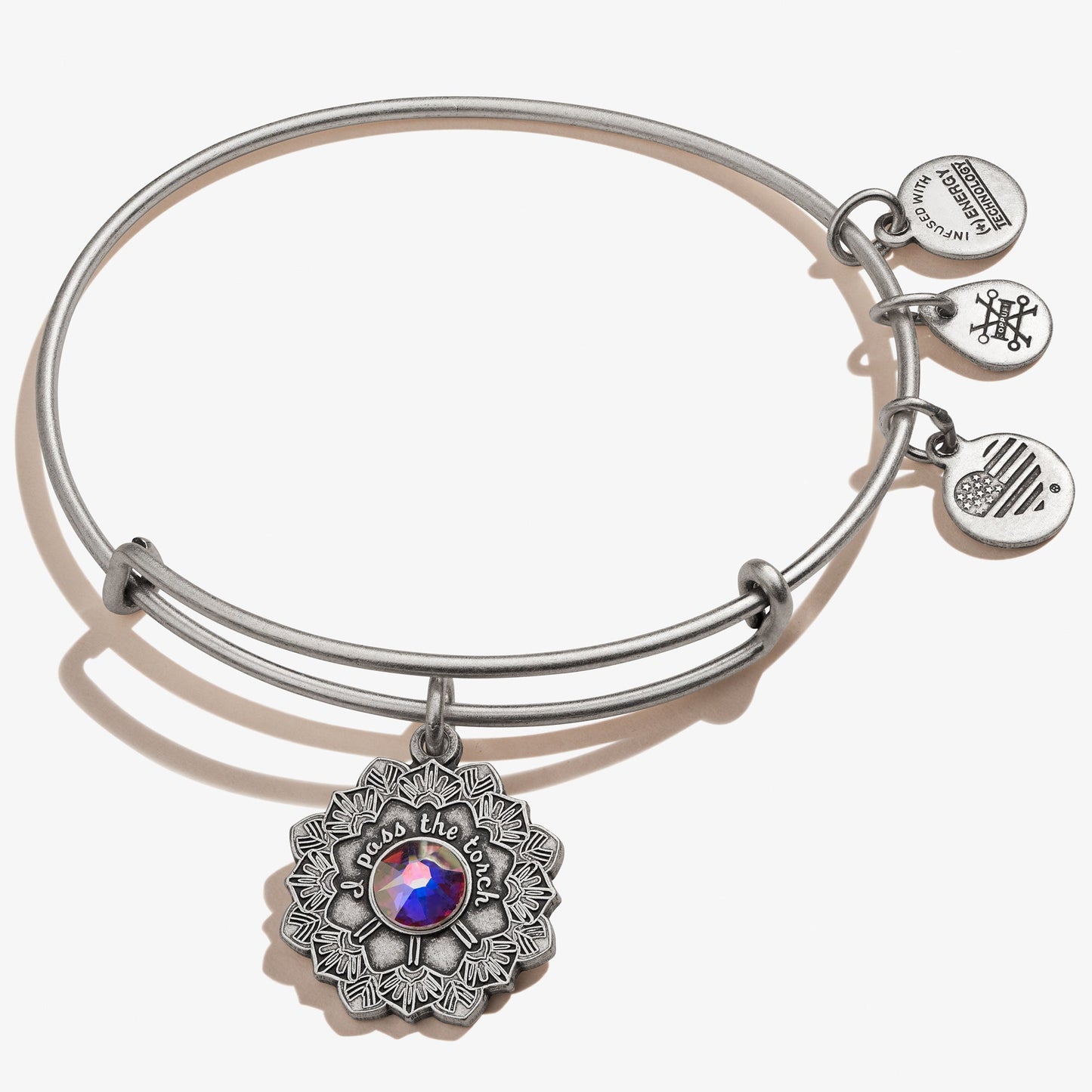 Mother of the Bride Crystal Charm Bangle