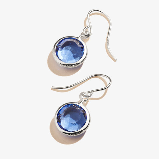 Sapphire Birthstone Earrings, September