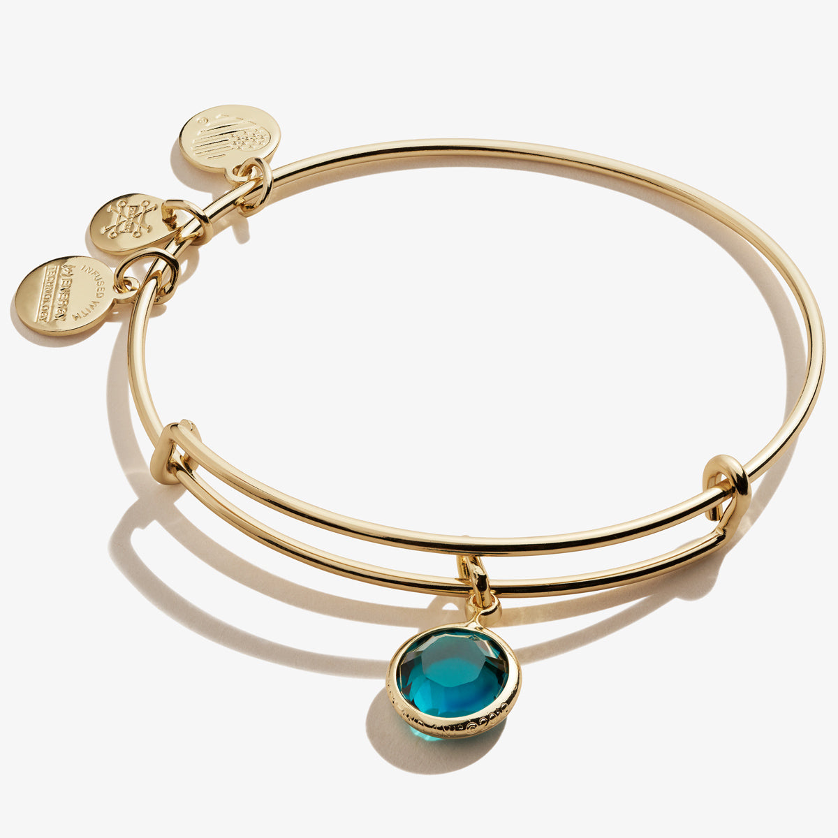 Emerald Birthstone Charm Bangle, May