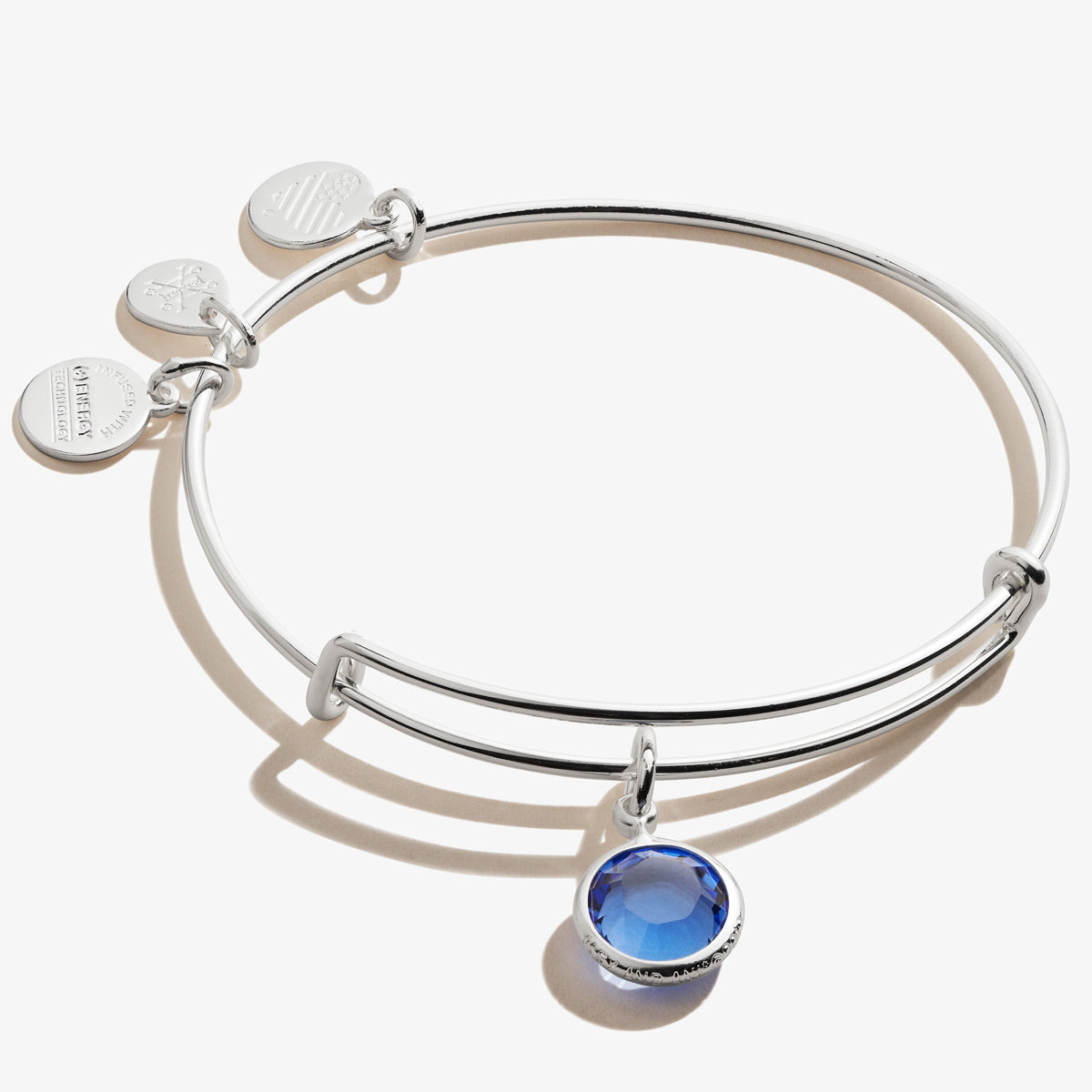 Sapphire Birthstone Charm Bangle, September