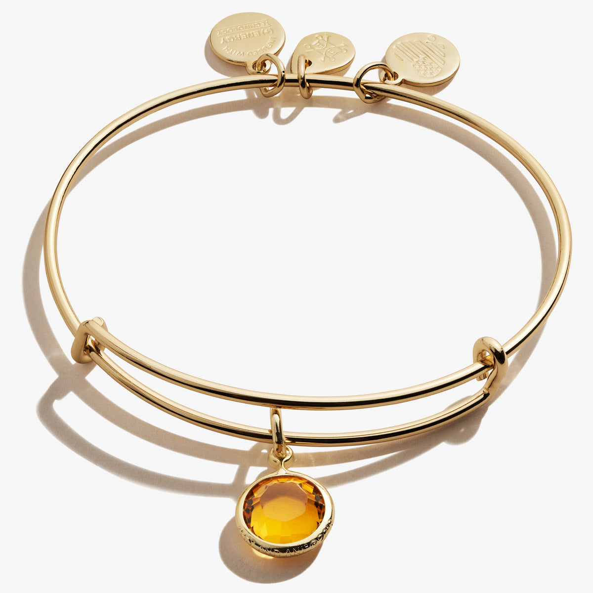 Topaz Birthstone Charm Bangle, November