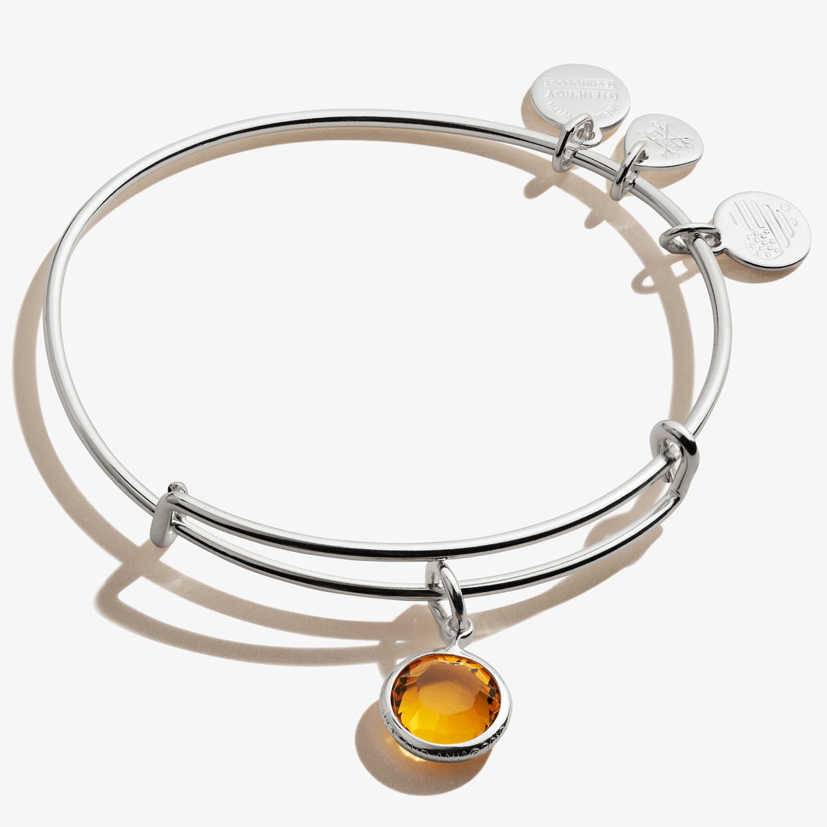 Topaz Birthstone Charm Bangle, November