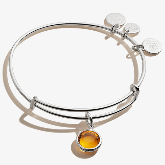 Topaz Birthstone Charm Bangle, November