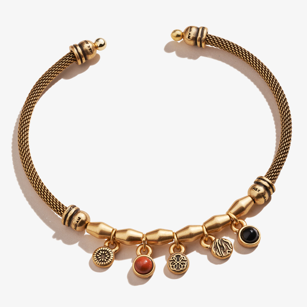 Path of Life® + Gemstone Multi-Charm Mesh Cuff Bracelet