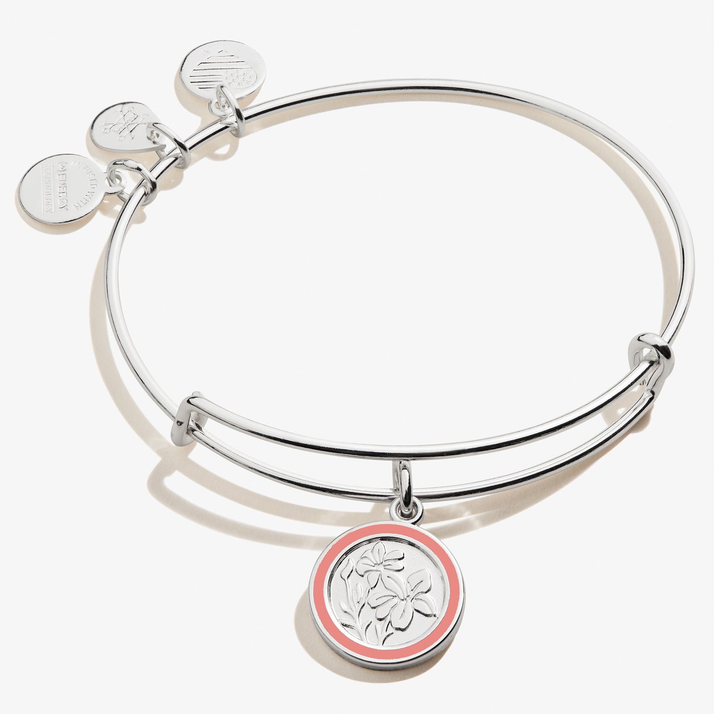 August Gladiolus Flower Charm Bangle