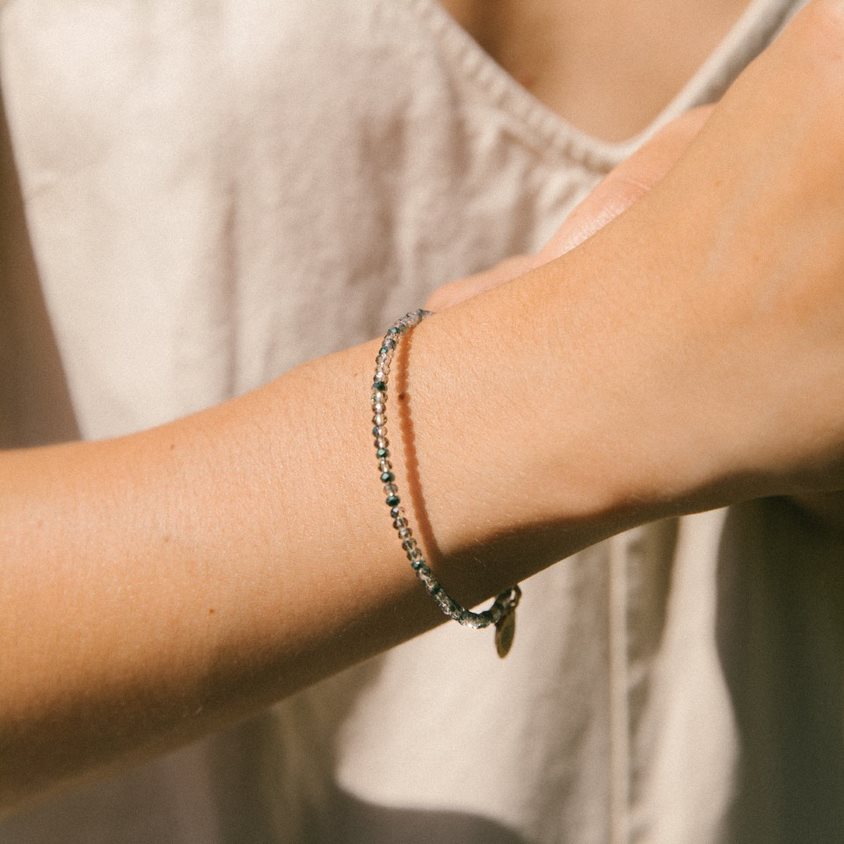 Fern Stardust Beaded Bangle