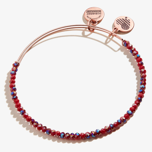 Crimson Stardust Beaded Bangle