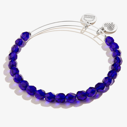 Cobalt Blue Pebble Beaded Bangle