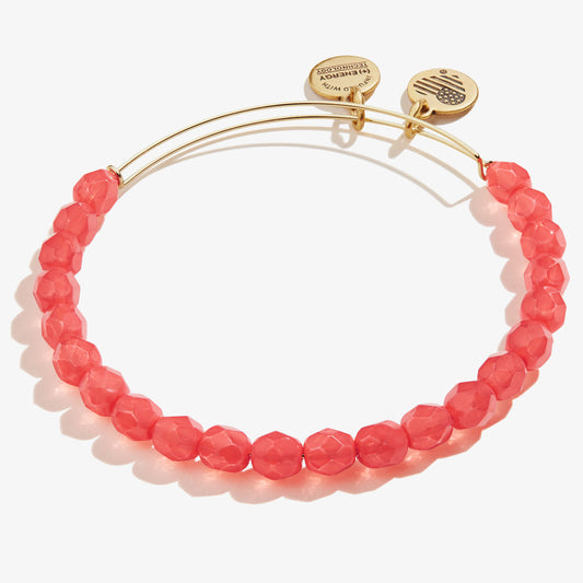 Tangerine Pebble Beaded Bangle