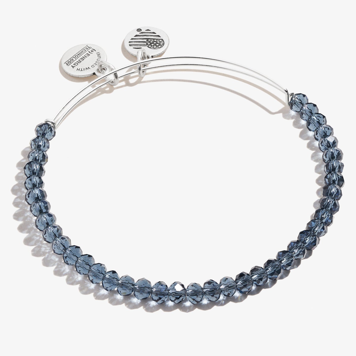 Brilliance Beaded Bangle, Navy