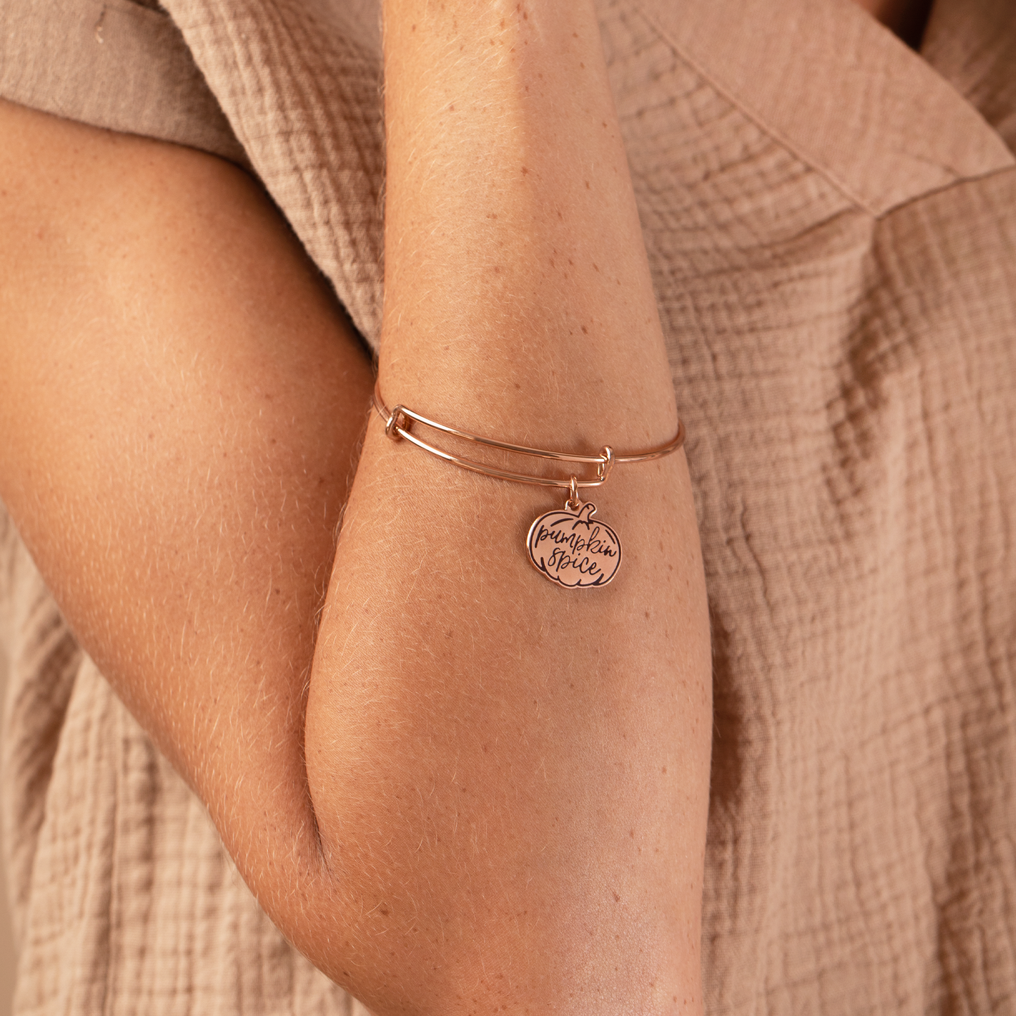 Pumpkin Spice Charm Bangle, Color