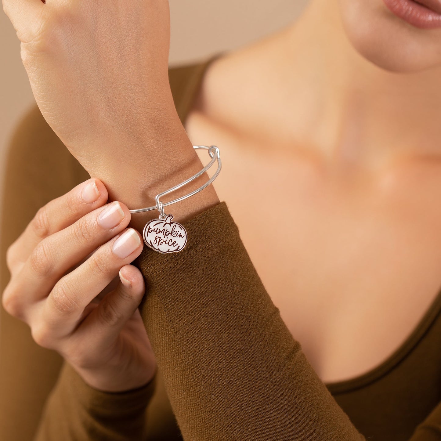 Pumpkin Spice Charm Bangle, Color