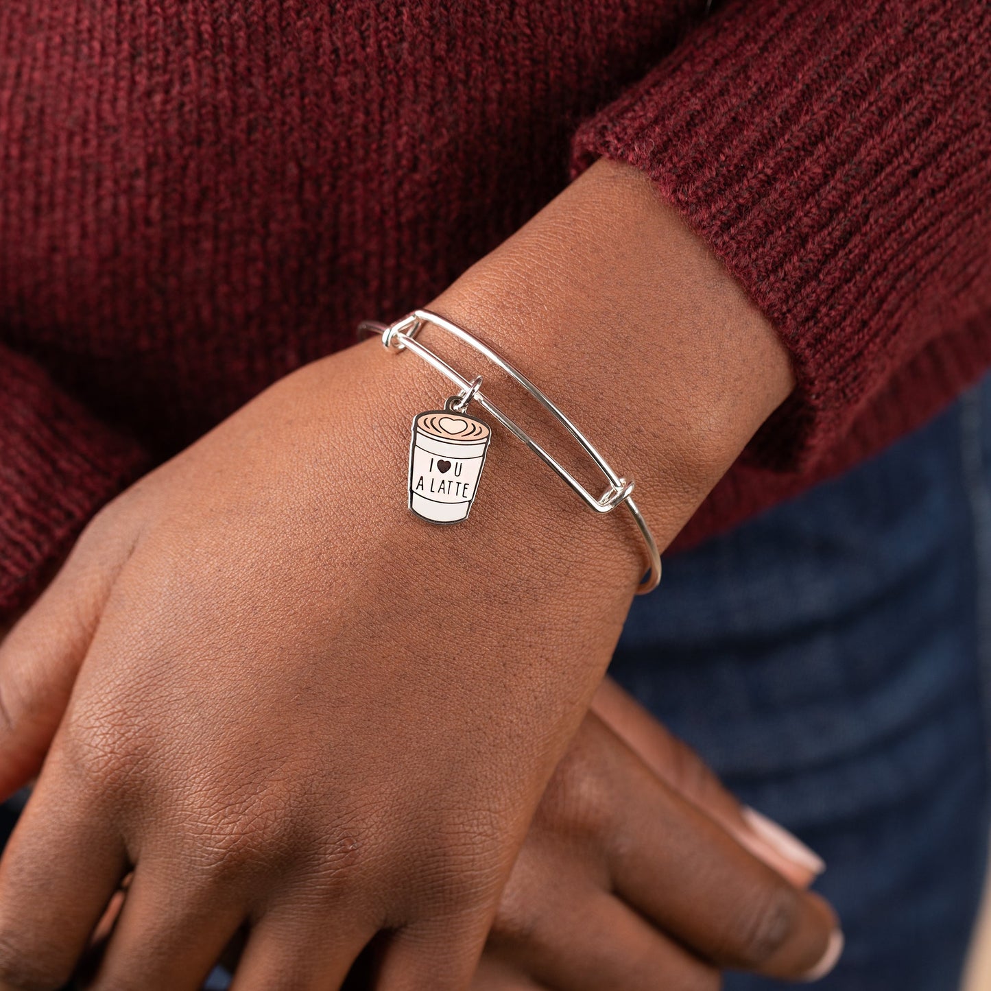 'I Love You a Latte' Charm Bangle