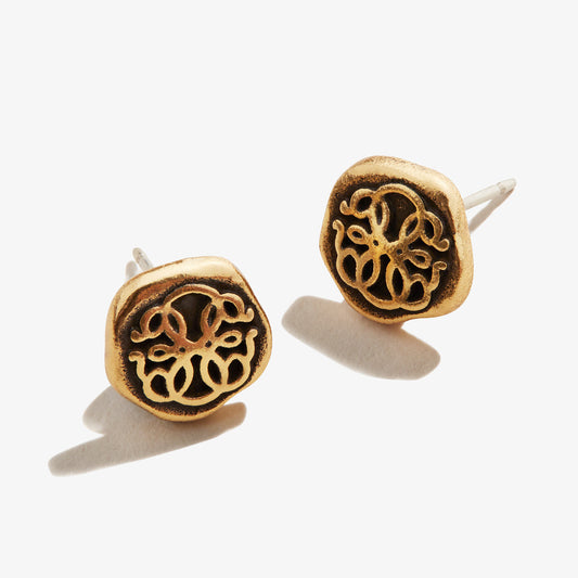 Path of Life® Molten Coin Stud Earrings