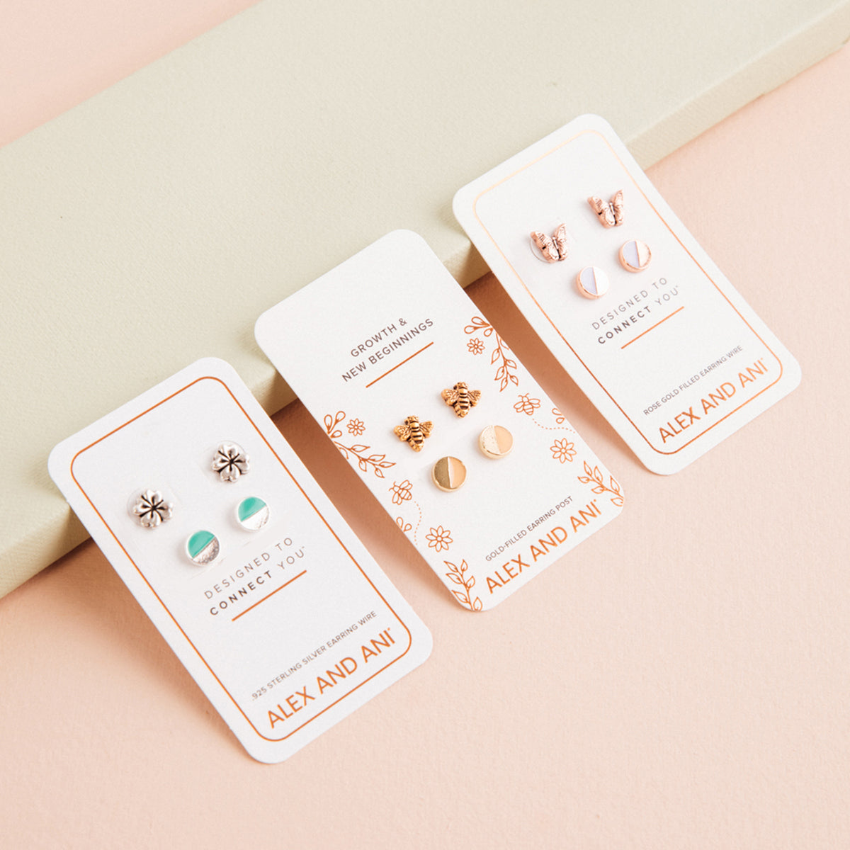 Honey Bee Stud Earrings, Set of 2