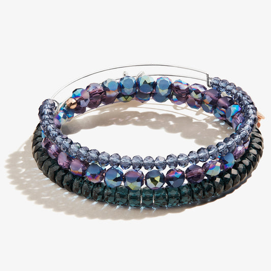 Midnight Blue Beaded Bracelets, Set of 3