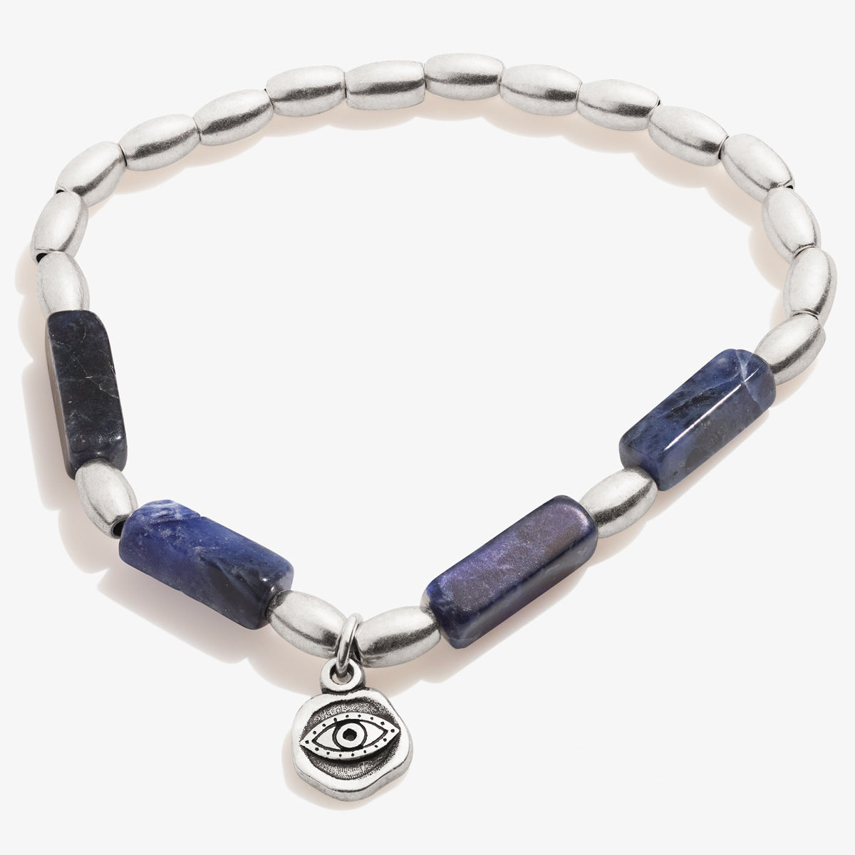 Evil Eye Charm + Sodalite Stretch Bracelet