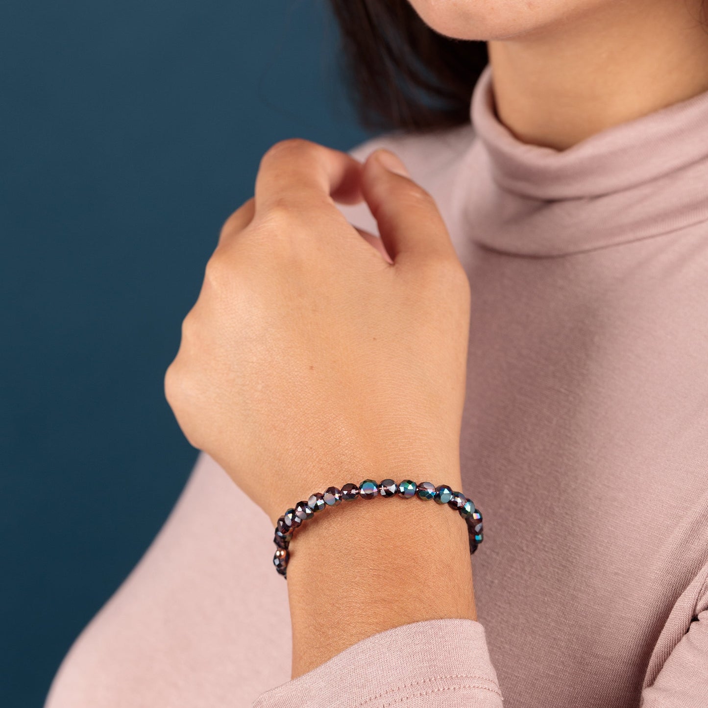 Glam Wrap Bracelet, Plum