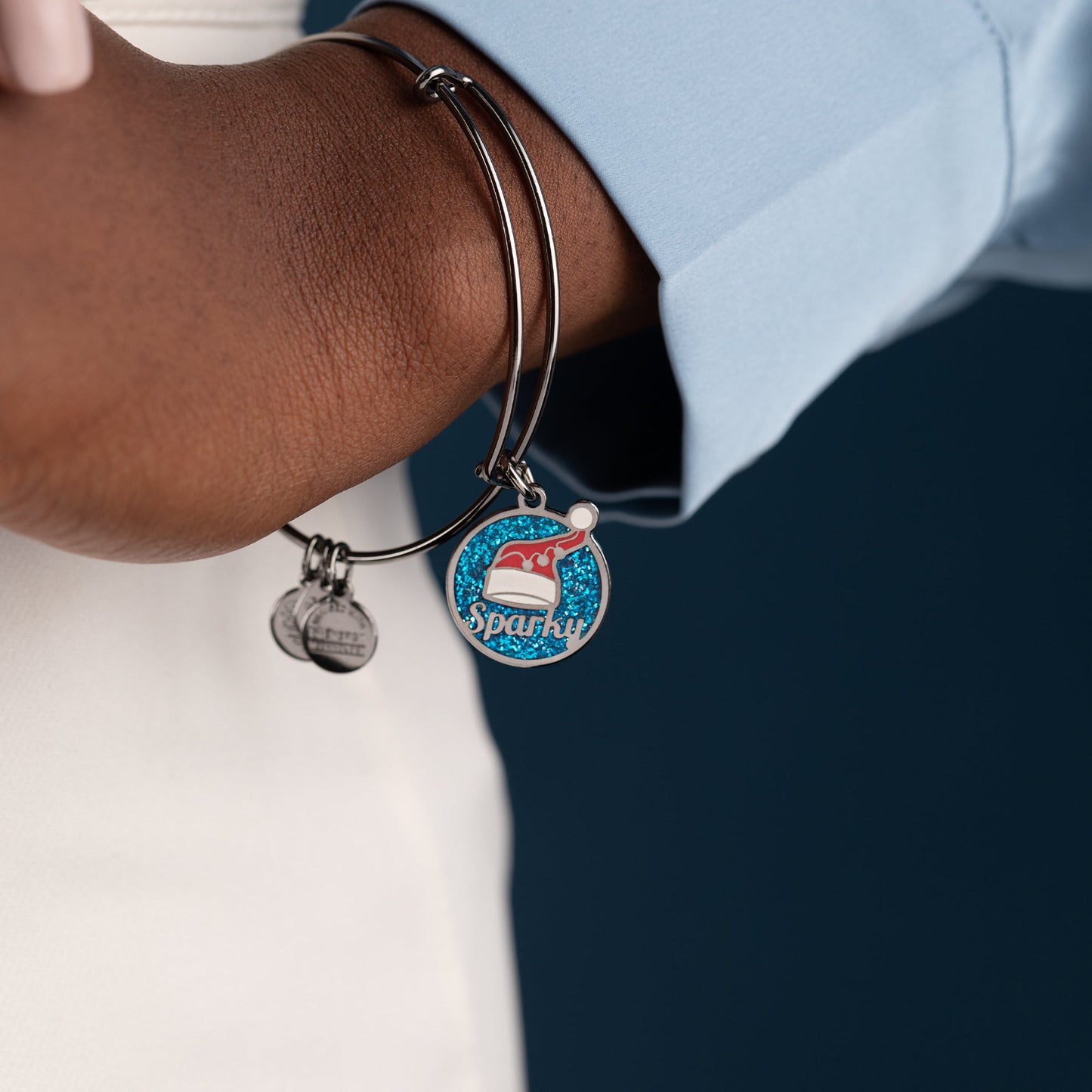 National Lampoon's Christmas Vacation Sparky Santa Hat Charm Bangle