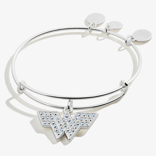 Pavé Wonder Womanâ„?Logo Charm Bangle