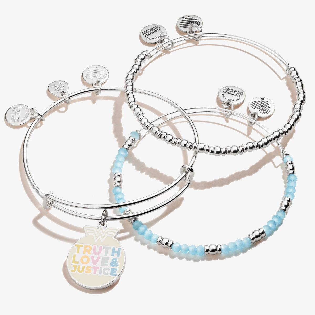 Wonder Womanâ„?'Truth', 'Love' & 'Justice' Bracelets, Set of 3